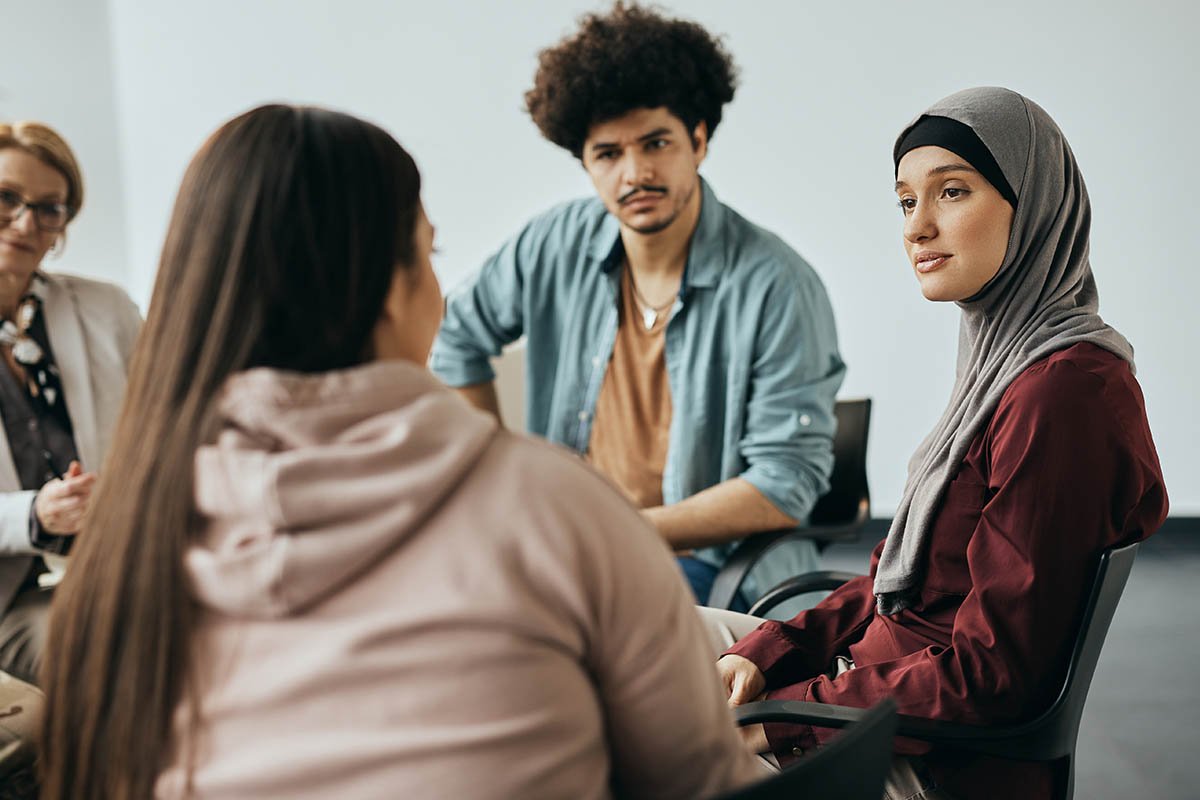 Group of diverse people reaping the benefits of IOP in treatment